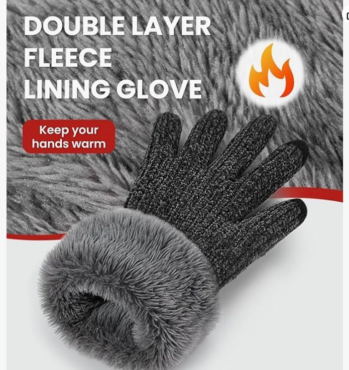 3-Pairs Double Layer Chenille Gray
