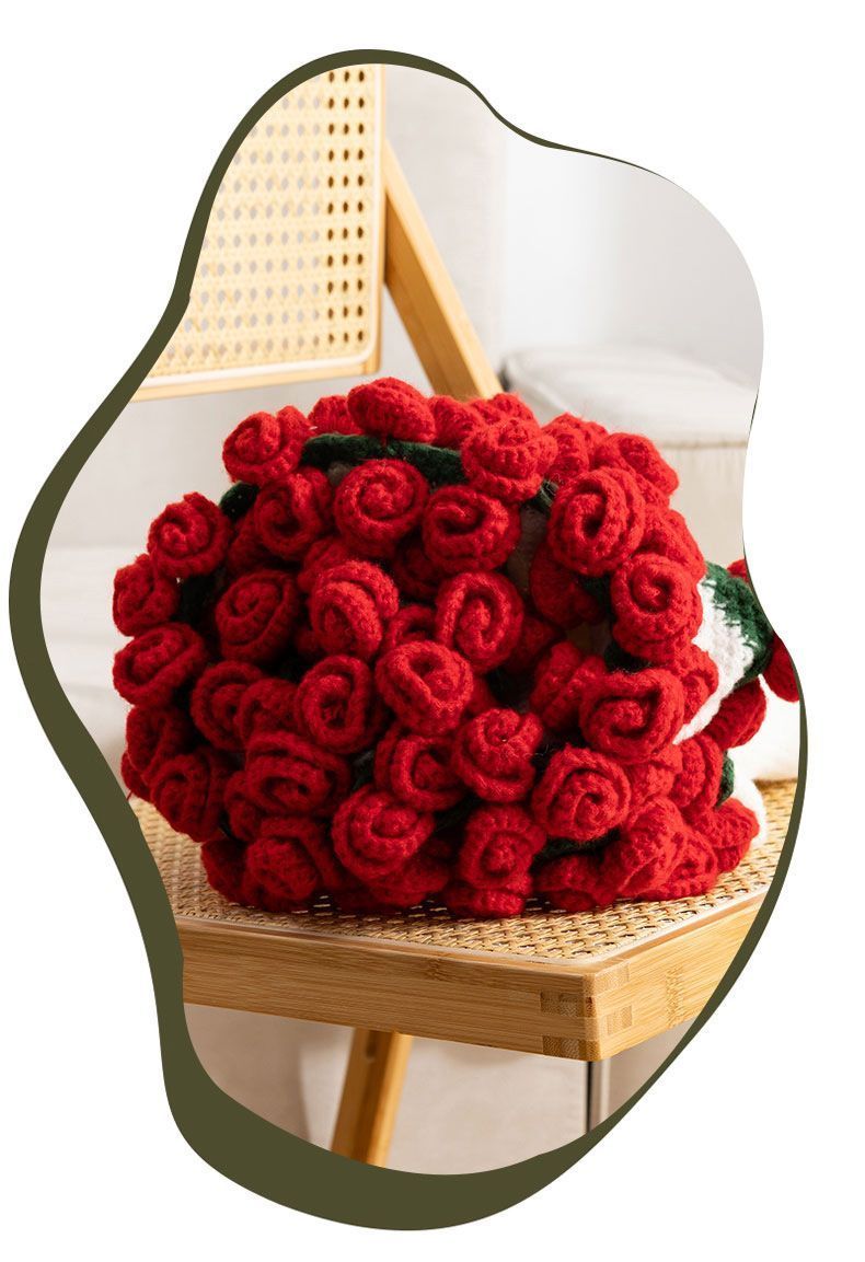 33 Red Rose Bouquet Blanket Diameter Approximately 80CM