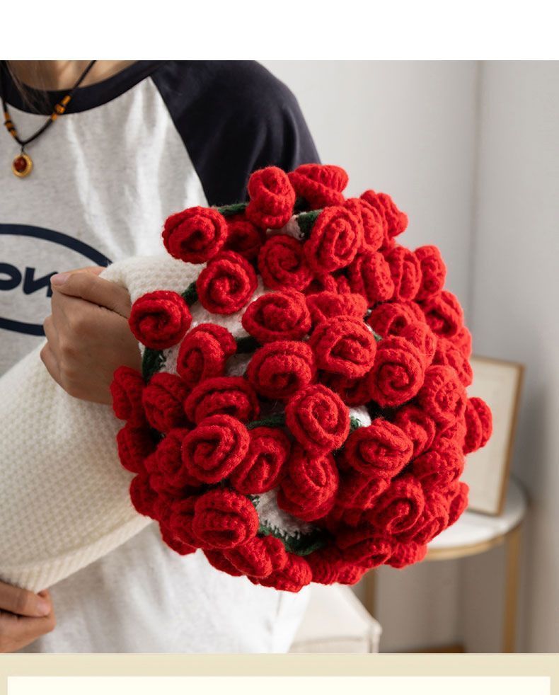 33 Red Rose Bouquet Blanket Diameter Approximately 80CM