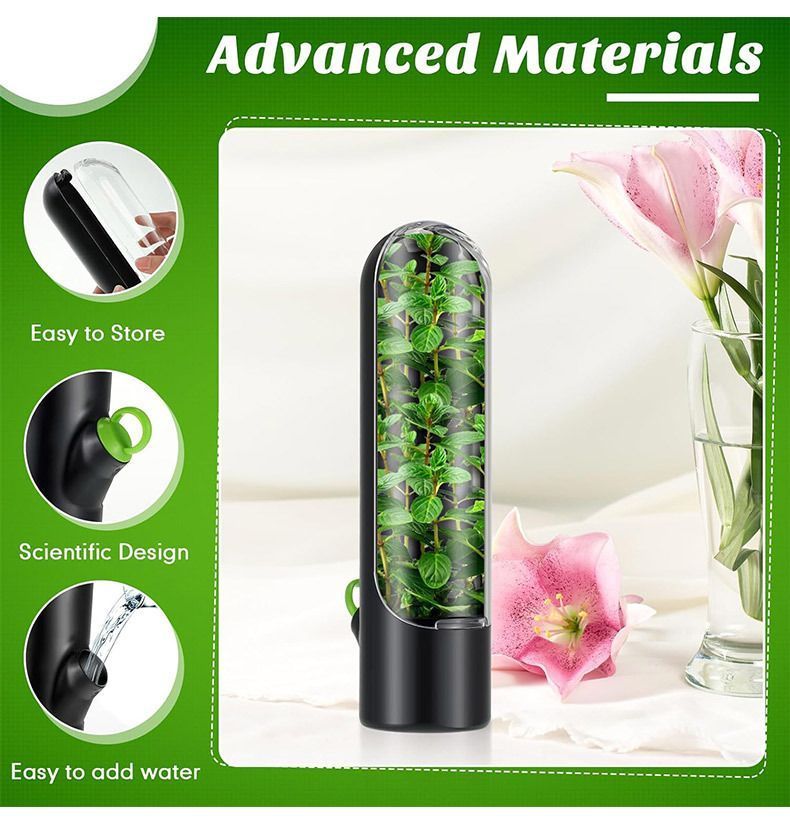4Pcs Herb & Vegetable Fresh Storage Containers-Black