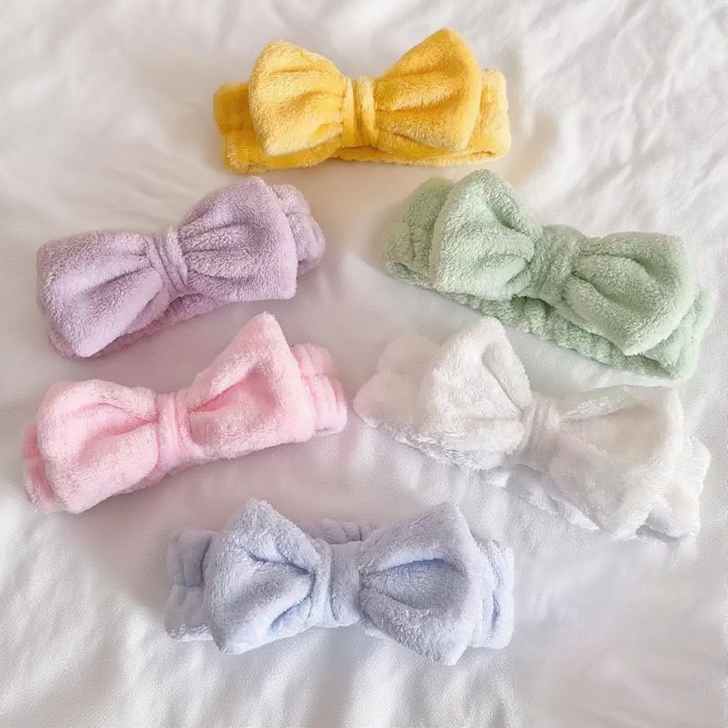 Autumn/Winter Plush Bow Headband Black