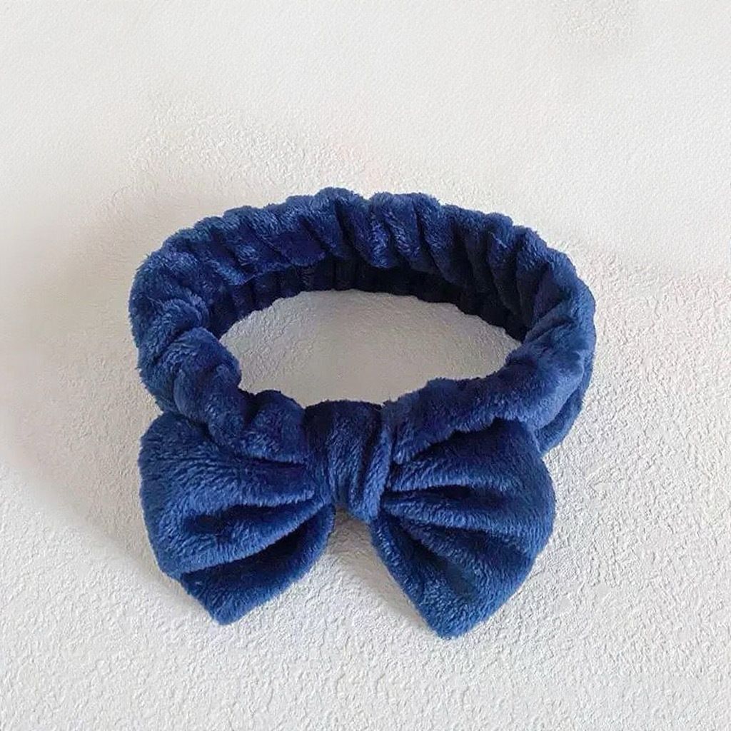 Autumn/Winter Plush Bow Headband White