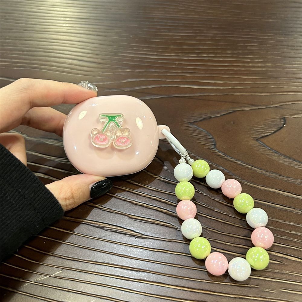 Beige headphone cover + hook AirPods Pro