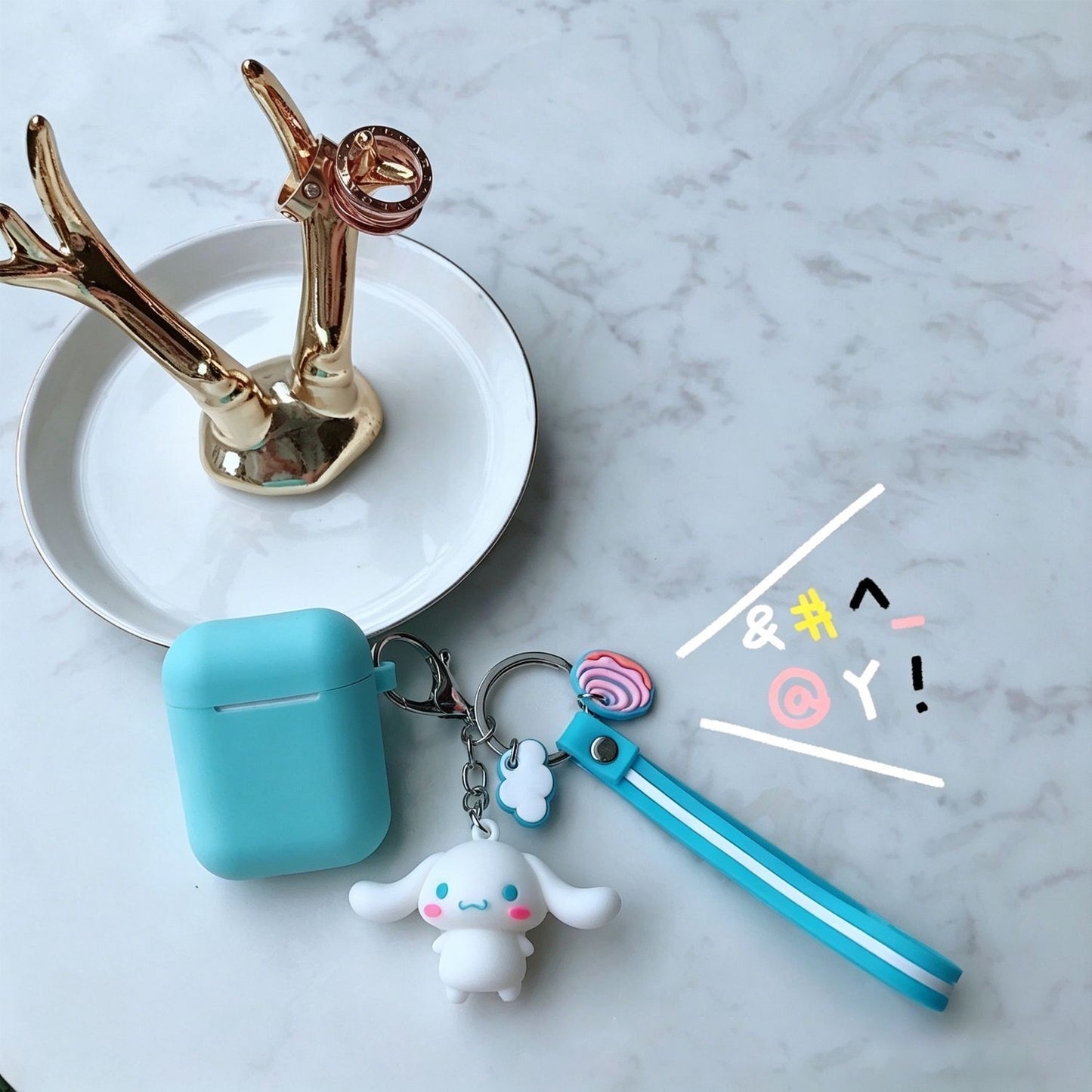 Black set + geometric panda Apple AirPods 3