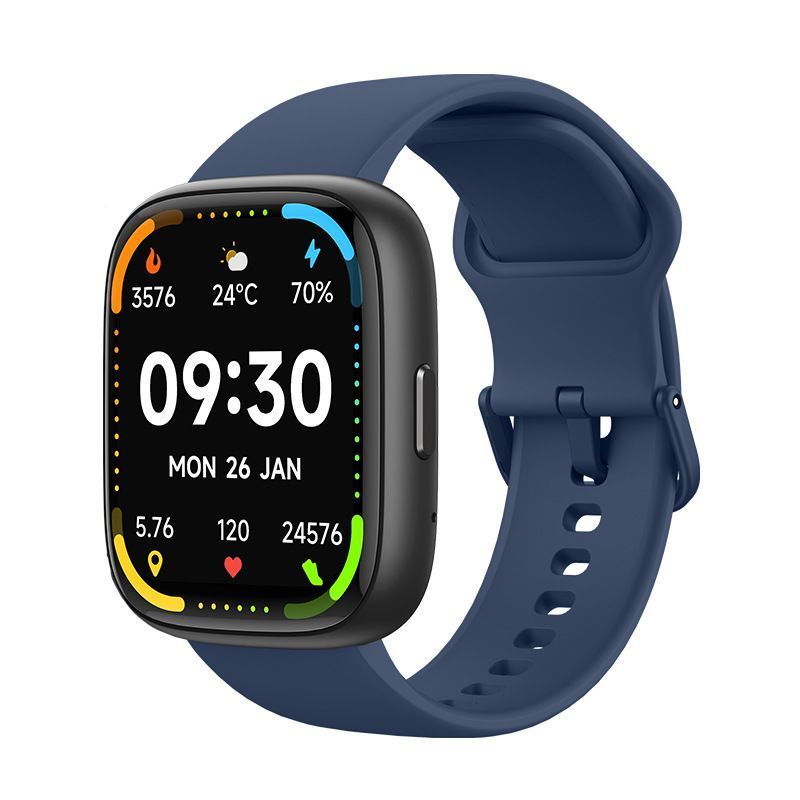 Blue Unisex Health Monitoring Smart Watch with Call Function