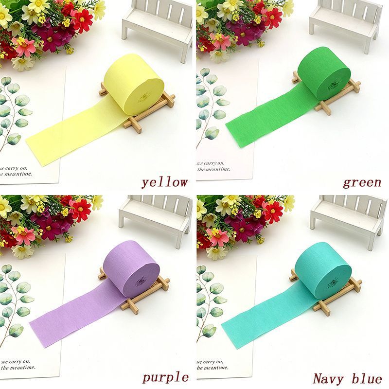 Colored Crepe Paper - Black,20Rolls