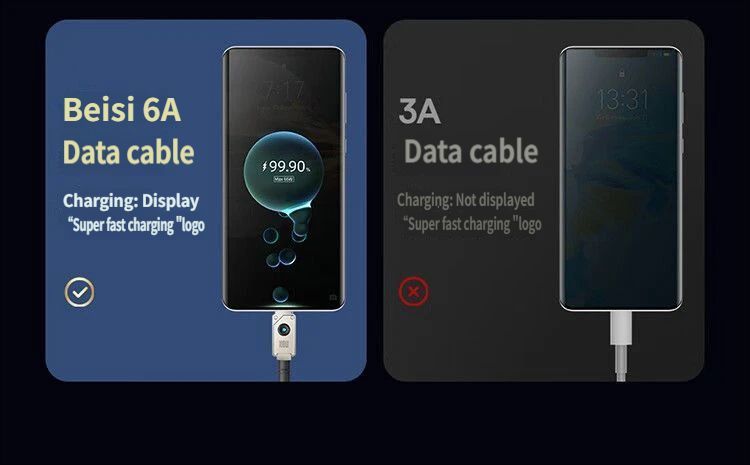 Fast charging data cable CtoC 100w 1m-White