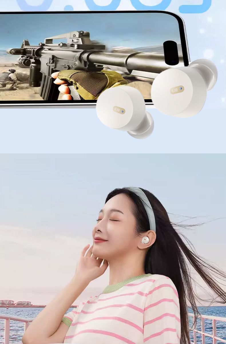 E18 Bluetooth headset-White