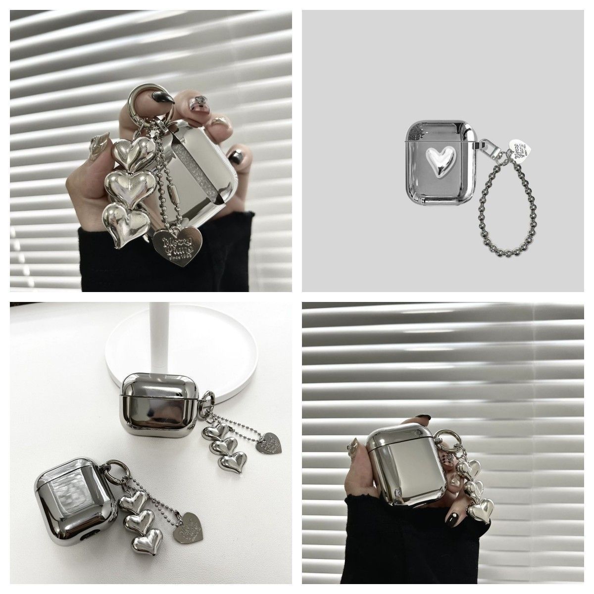 Electroplated 3D Heart + Bracelet Apple AirPods 1/2