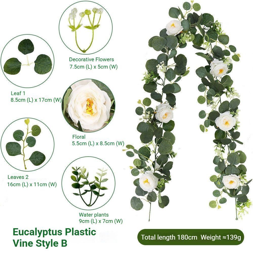 Eucalyptus with Flowers - 61 Heads-M