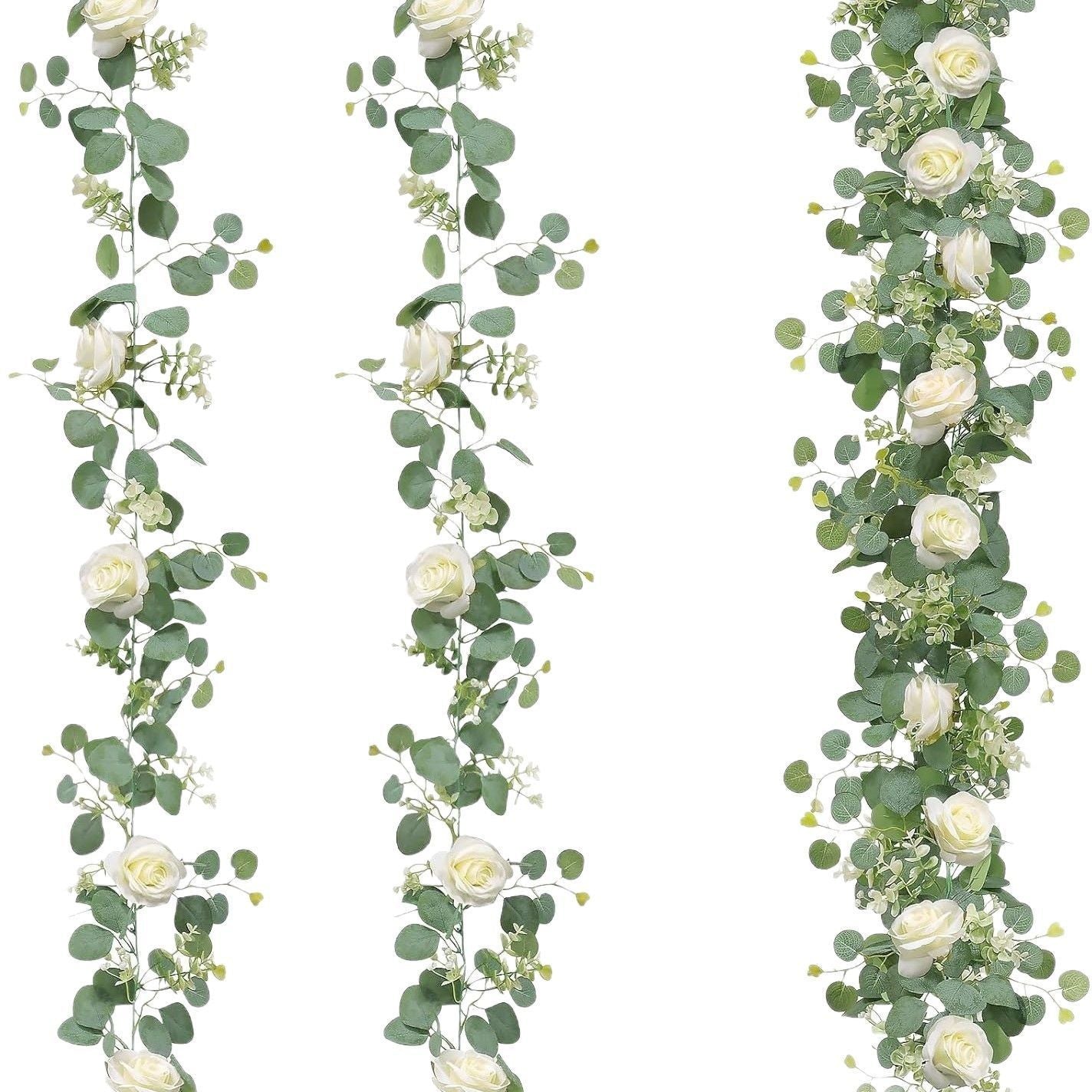 Eucalyptus with Flowers - 72 Heads-pink