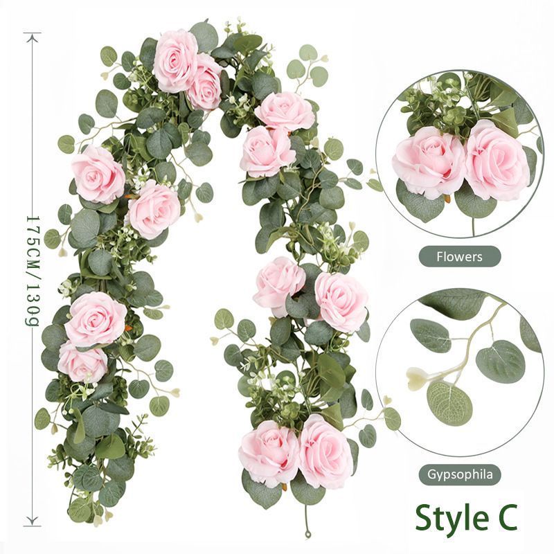 Eucalyptus with Flowers - 72 Heads-white