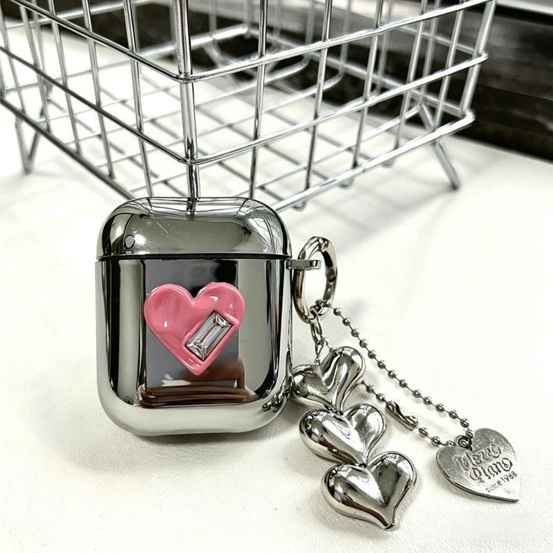 Floral Electroplated Case + 3 Heart Charms AirPods Pro 2