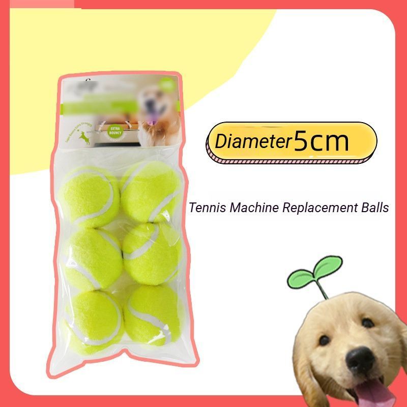 Fluorescent Yellow Dog Tennis Balls 6-Pack - 2 Inch