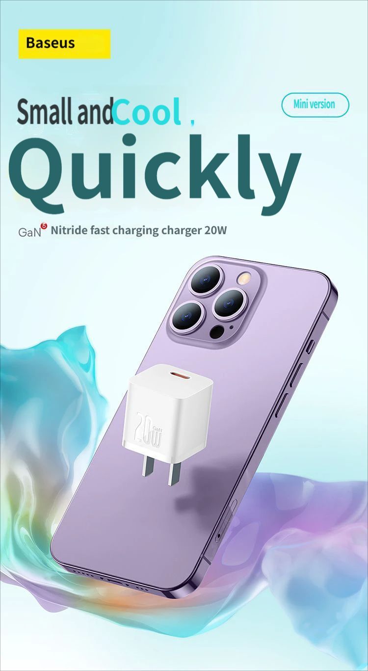 GaN5 Fast charging charger mini 1C 20W-Black