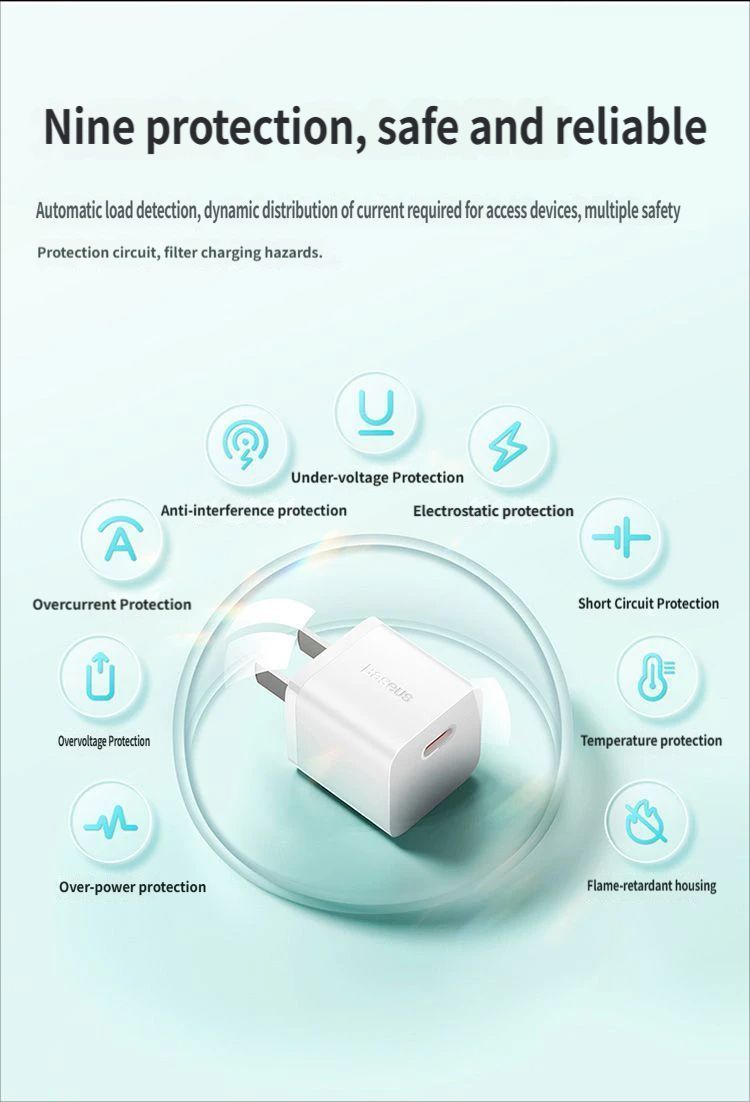 GaN5 Fast charging charger mini 1C 20W-Blue
