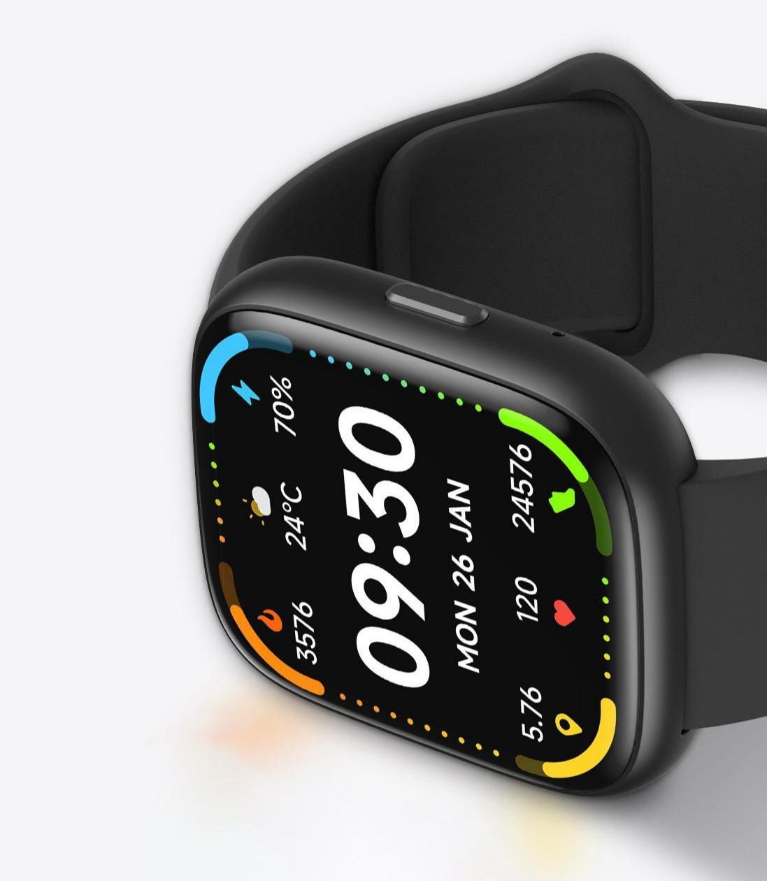 Green Unisex Health Monitoring Smart Watch with Call Function