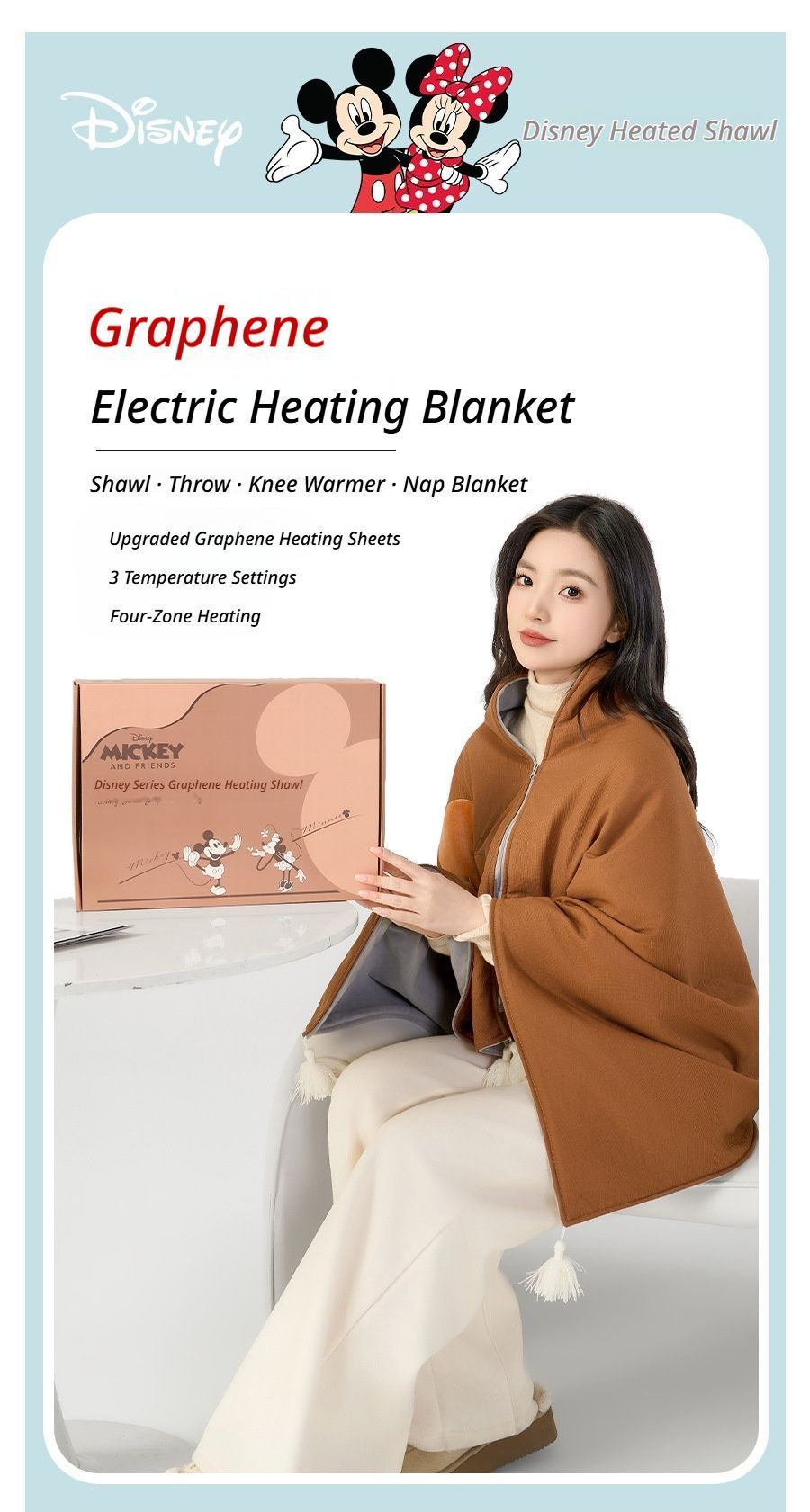 Heating Shawl - Pink