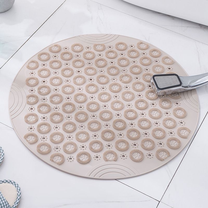 Ivory Round Non-Slip Massage Bath Mat 30×30cm