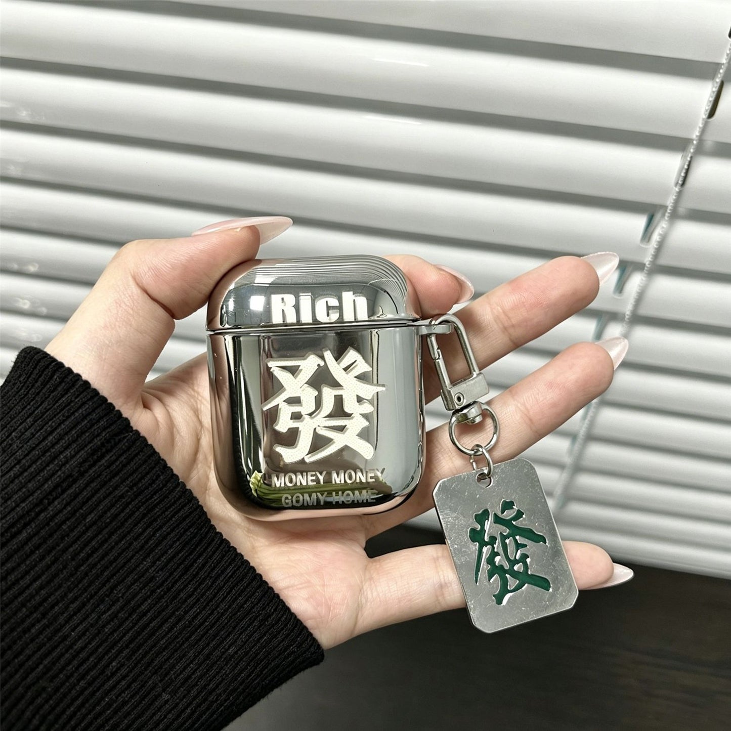 Laser Engraved Fortune + Matching Keychain Apple AirPods 1