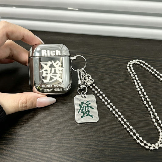 Laser Engraved Fortune + Matching Keychain + Necklace AirPods 1