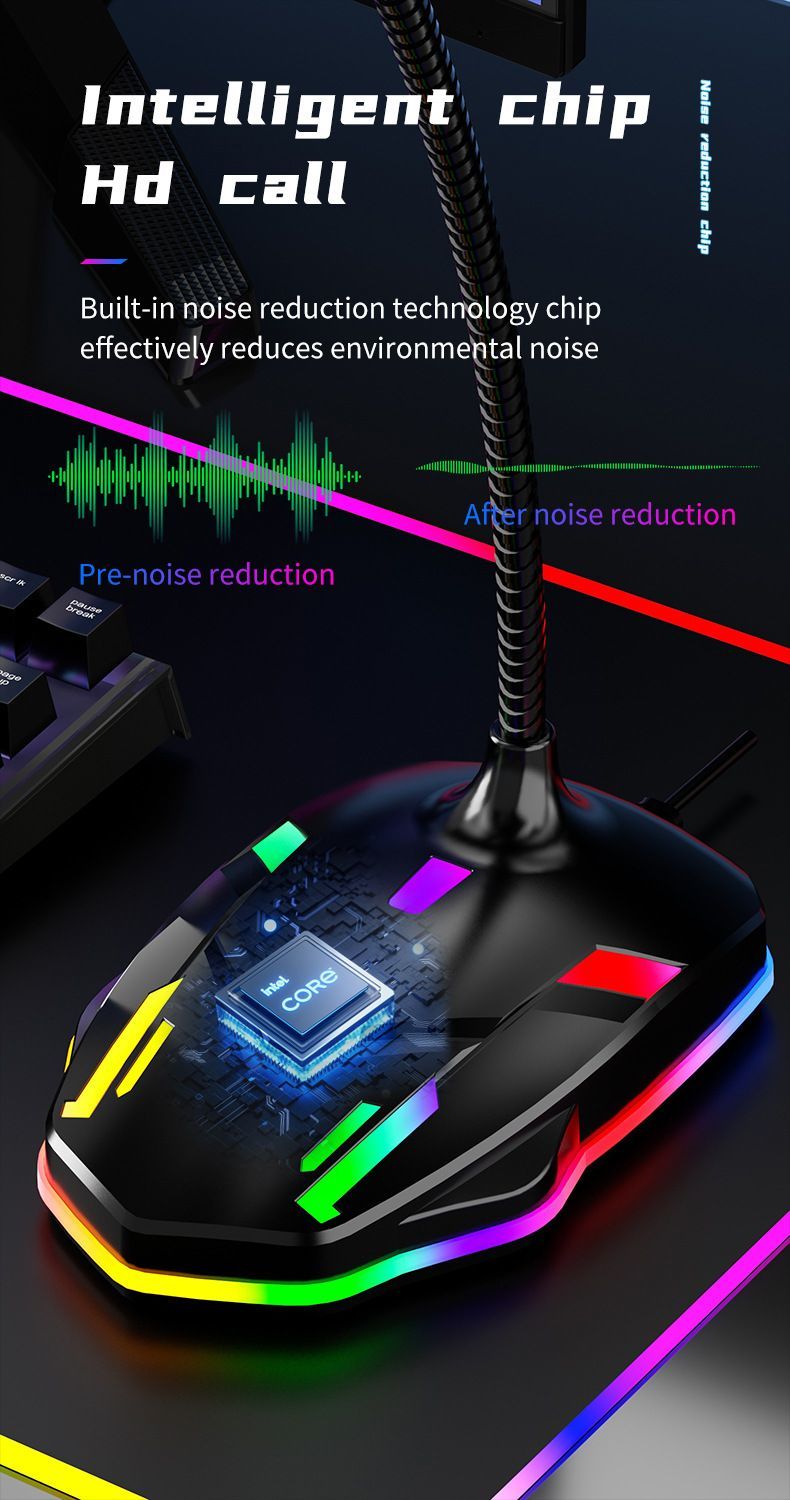 M9 Computer Noise Cancelling Microphone Black