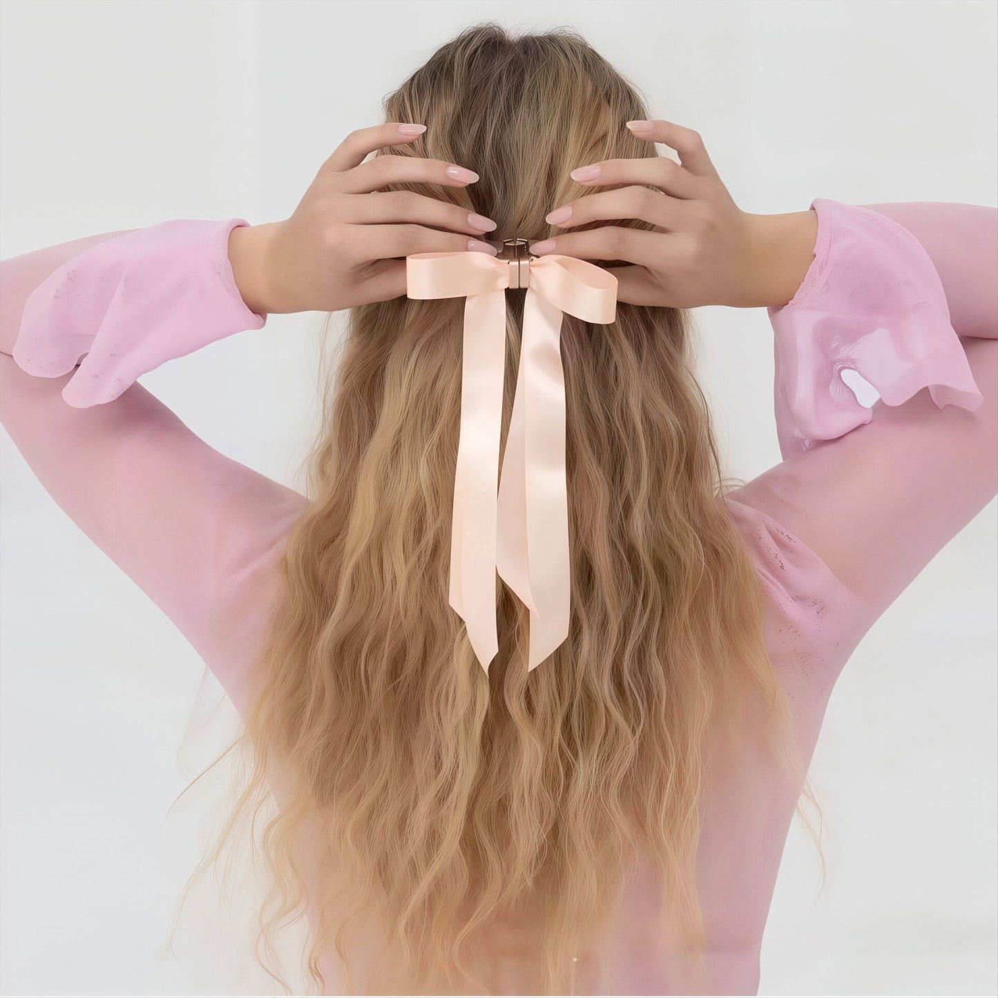 Magnetic Bow Hair Claw Clip Black