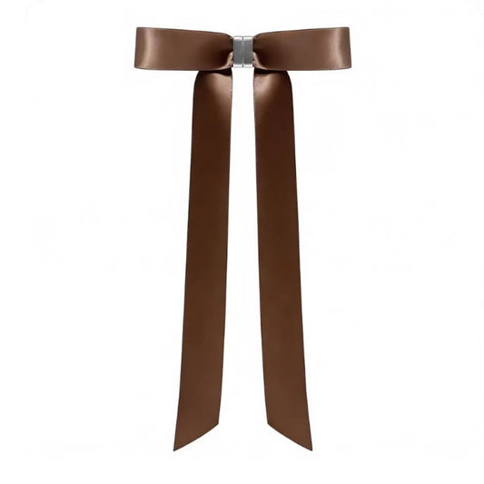 Magnetic Bow Hair Claw Clip Brown