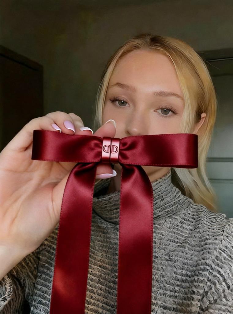 Magnetic Bow Hair Claw Clip Brown