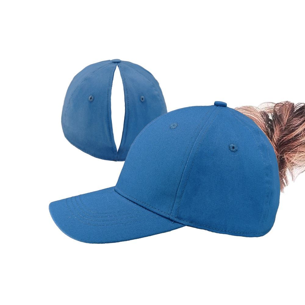Magnetic Ponytail Cap Cotton Mesh Black