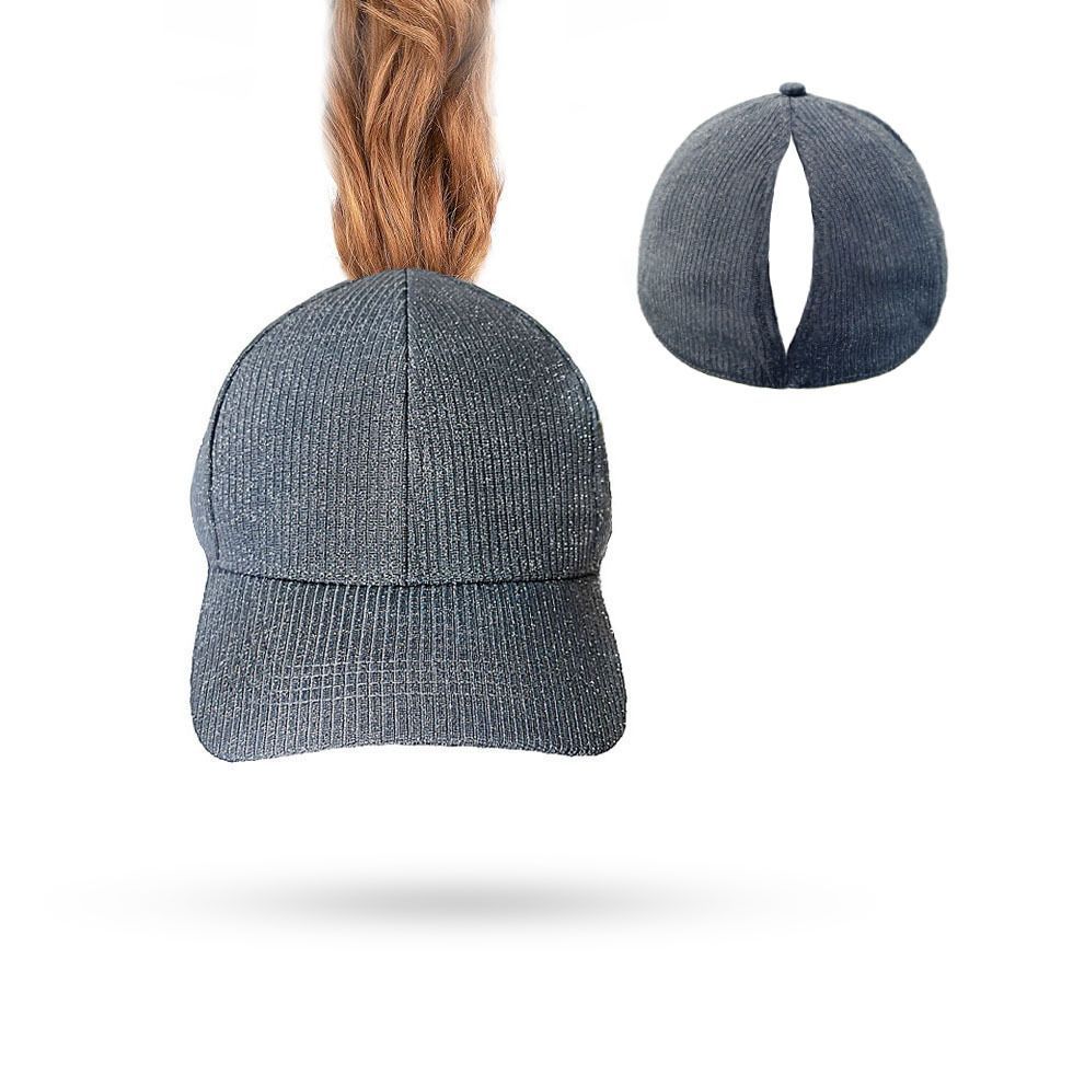 Magnetic Ponytail Cap Cotton Mesh White