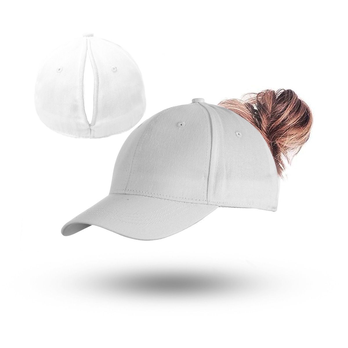 Magnetic Ponytail Cap Grey