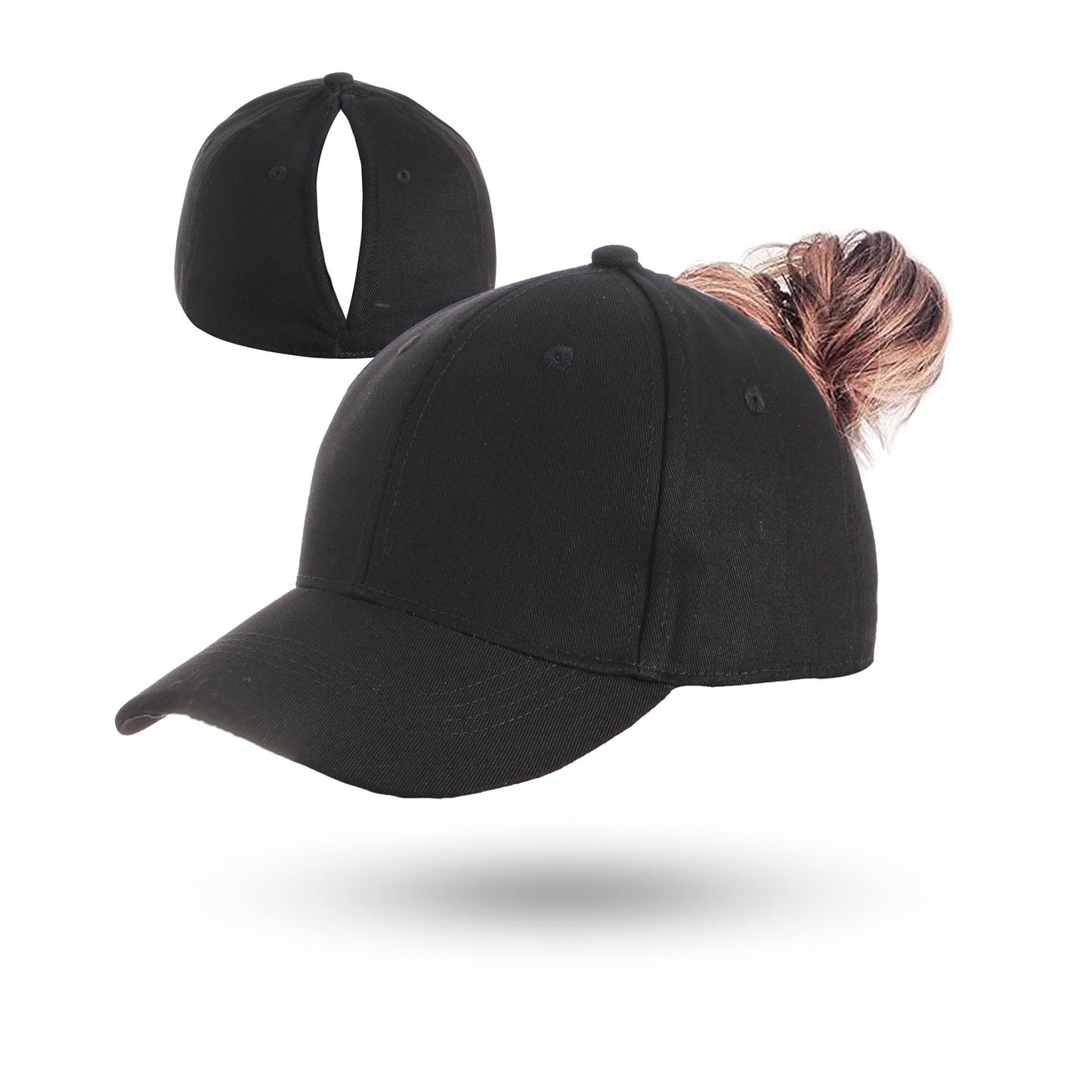 Magnetic Ponytail Cap Shimmering Grey