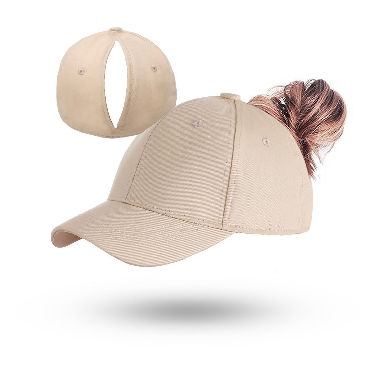 Magnetic Ponytail Cap Shimmering Grey