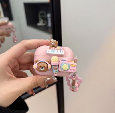 Music Bear Bluetooth Earphone Case + pendant AirPods Pro 2
