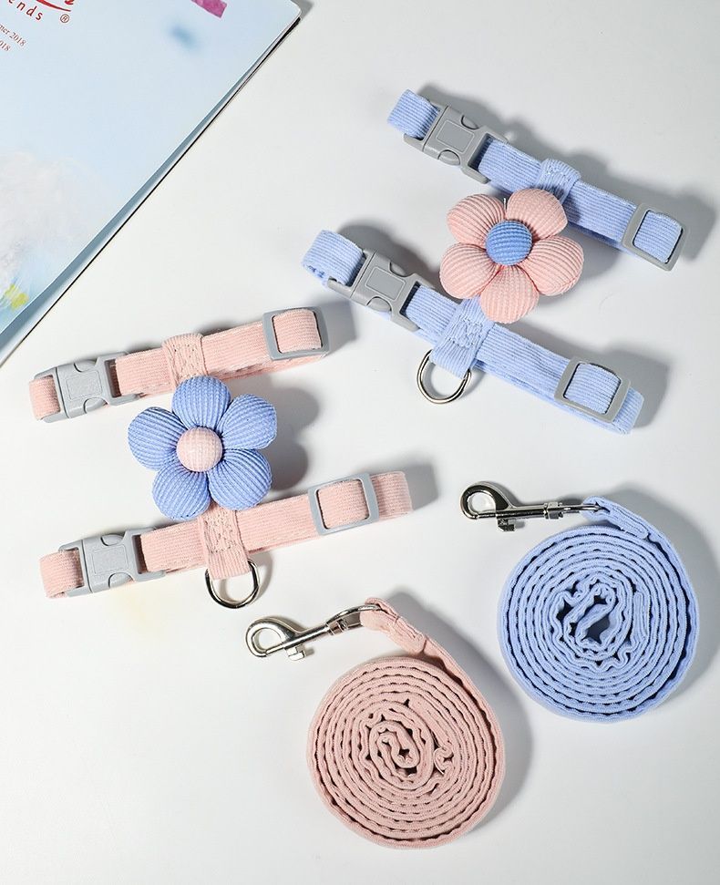 Pet Harness-Blue+1.8m Leash+Size S