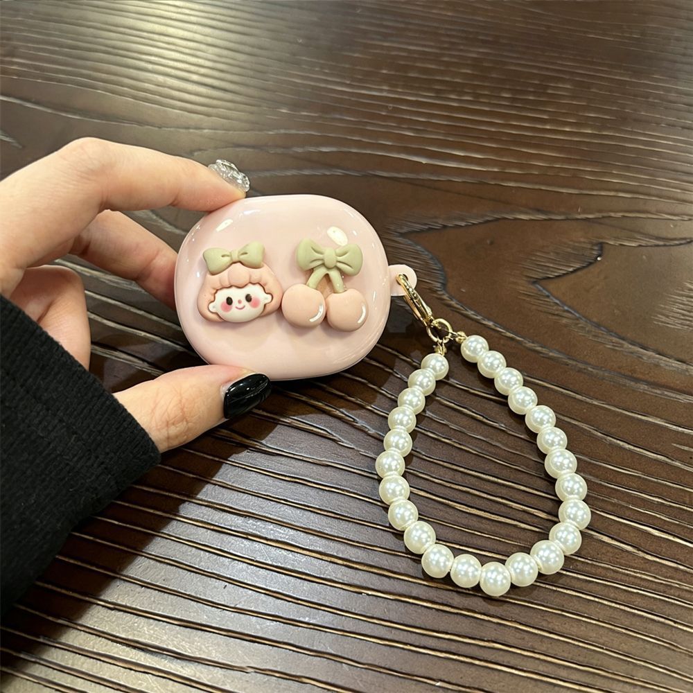 Pink headphone cover + hook AirPods 3
