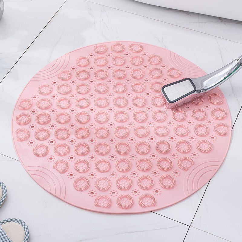 Pink Round Non-Slip Massage Bath Mat 30×30cm