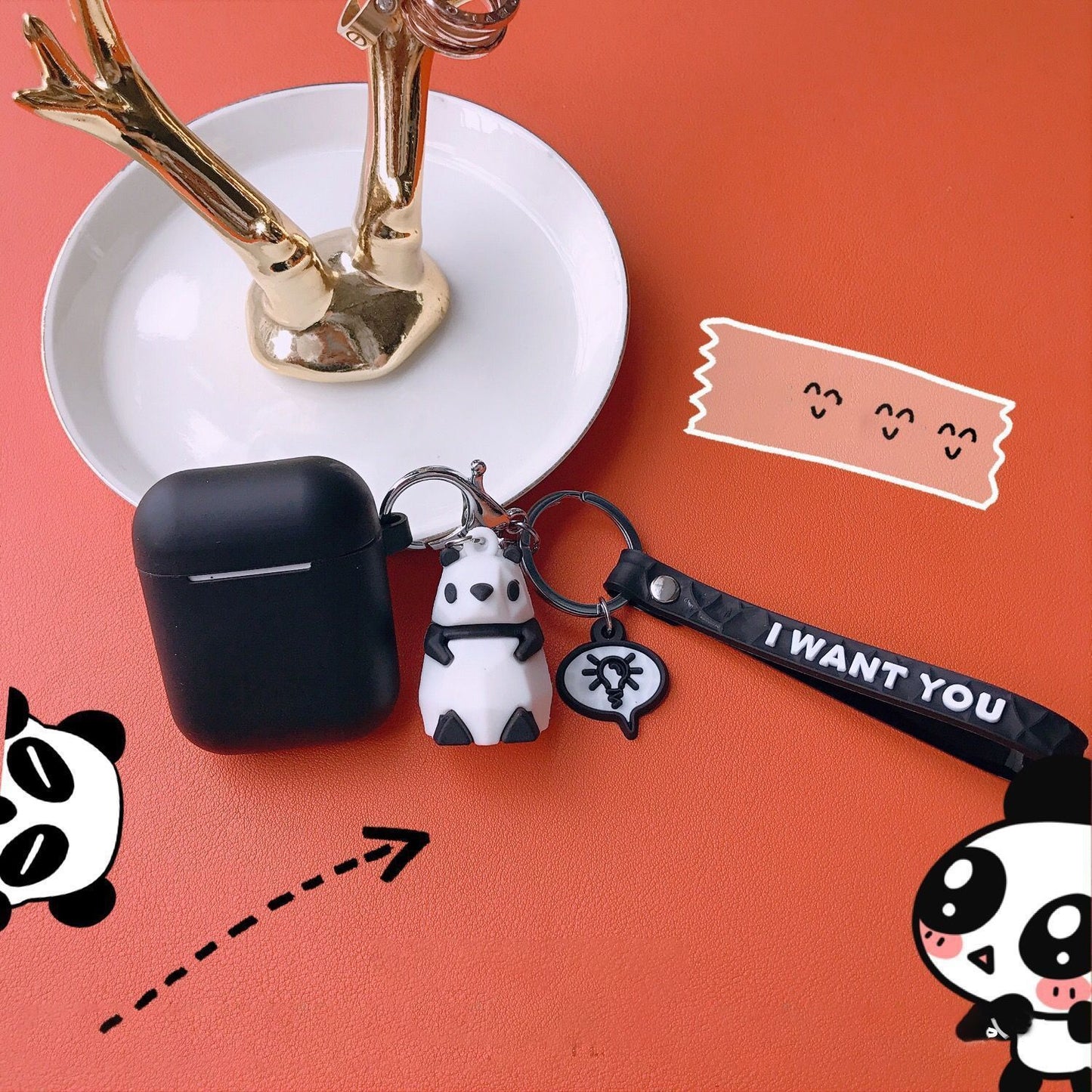 Pink set + geometric rabbit Apple AirPods 3