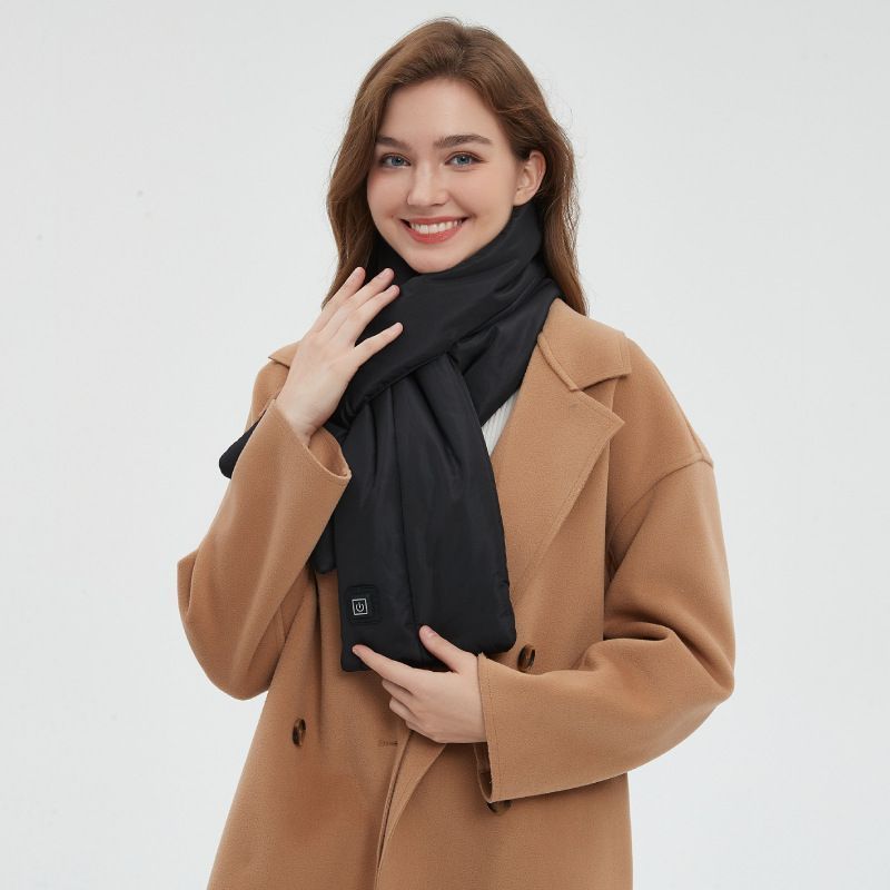 Rechargeable Thickened Heated Scarf Dark Gray