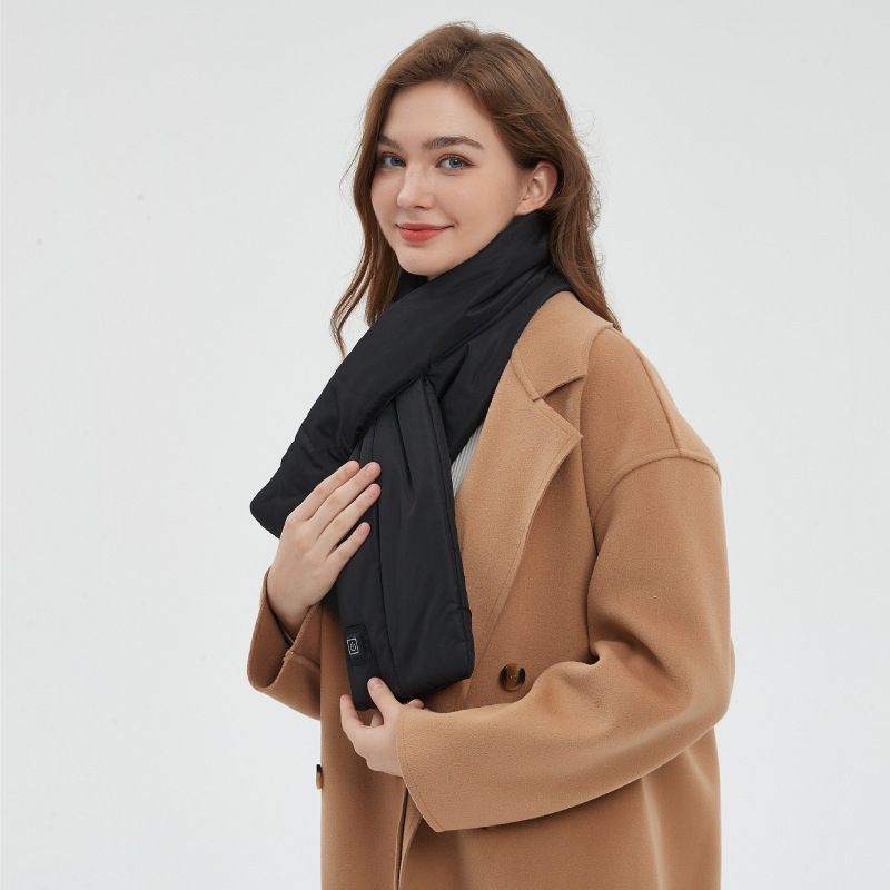 Rechargeable Thickened Heated Scarf Dark Gray