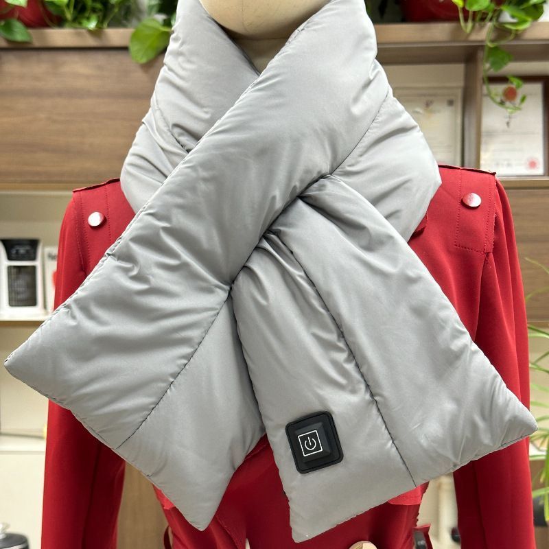 Rechargeable Thickened Heated Scarf Dark Gray