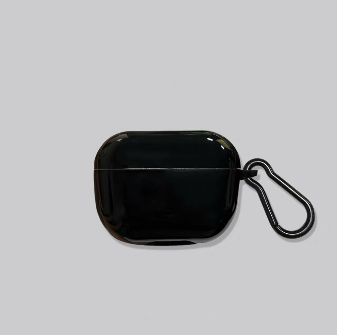 Solid Black Soft Case + Hook AirPods 3