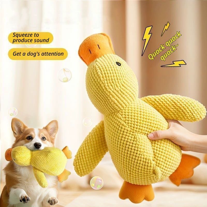Squeaky White Goat and Squeaky Brown Puppy 2-Pack