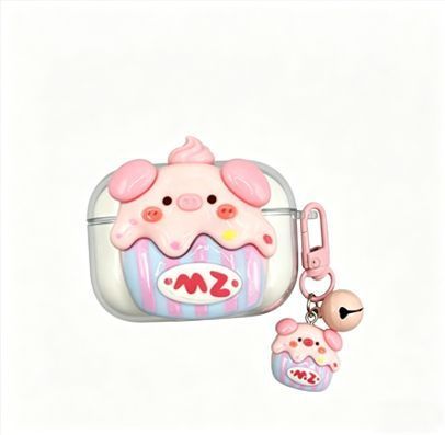 Strawberry Hat Pig Bluetooth Earphone Case + pendant AirPods 3