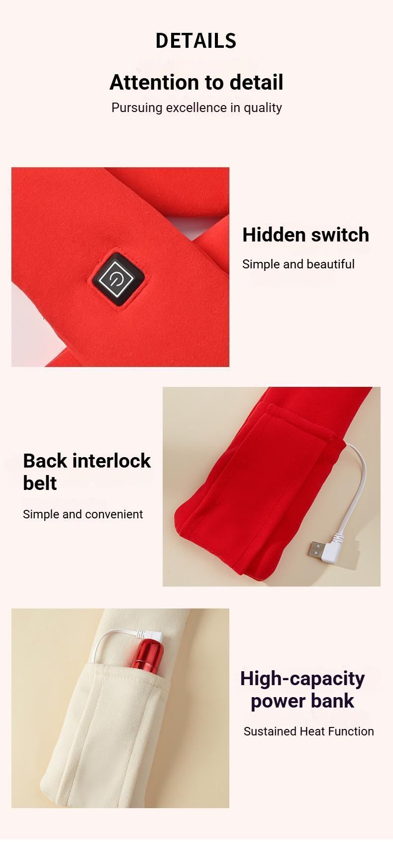 USB Graphene Heated Neck Warmer Light Blue-Gift Box Edition