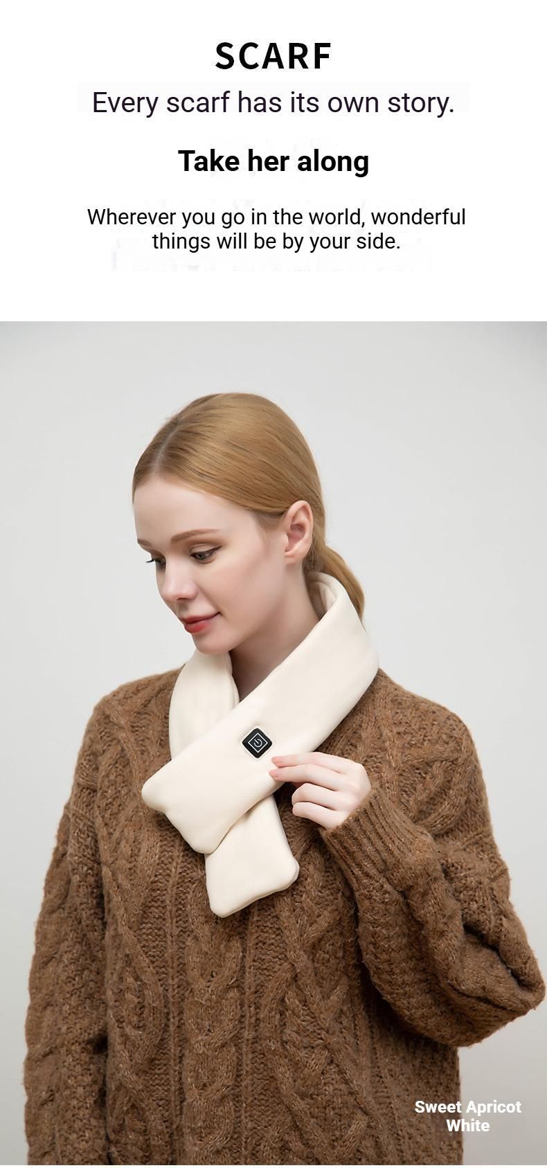 USB Graphene Heated Neck Warmer Off-white-Gift Box Edition