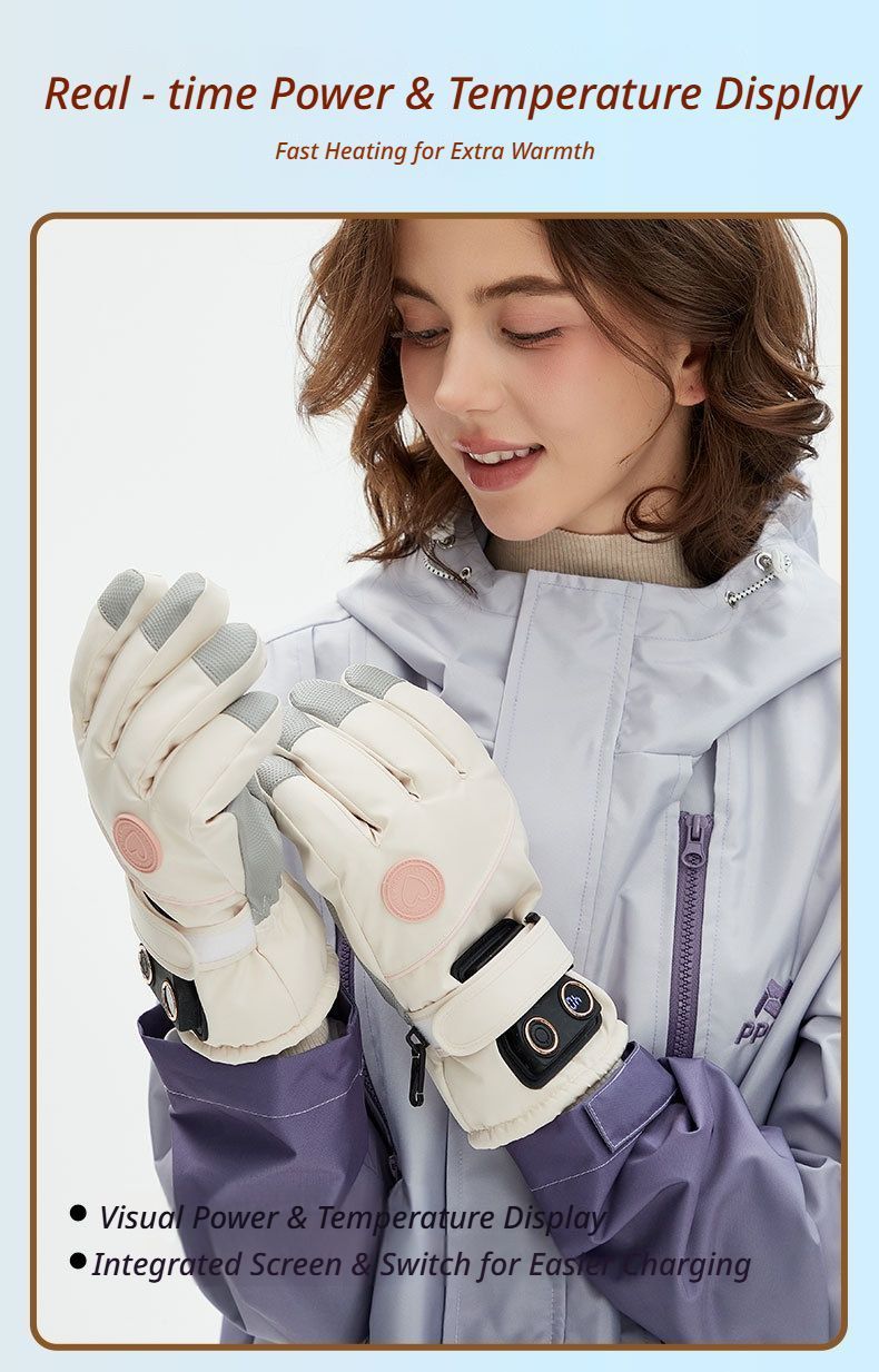 USB Heated Gloves for Outdoor Blue