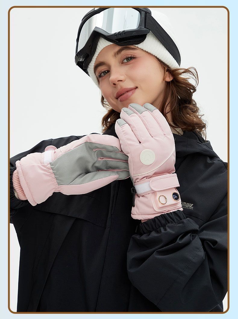 USB Heated Gloves for Outdoor White