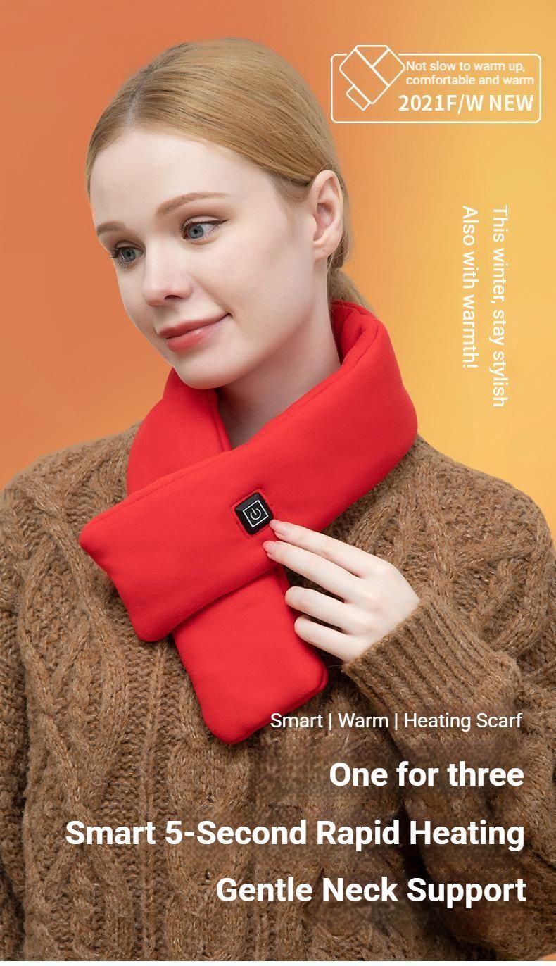 USB Rechargeable Graphene Heated Neck Warmer Pink